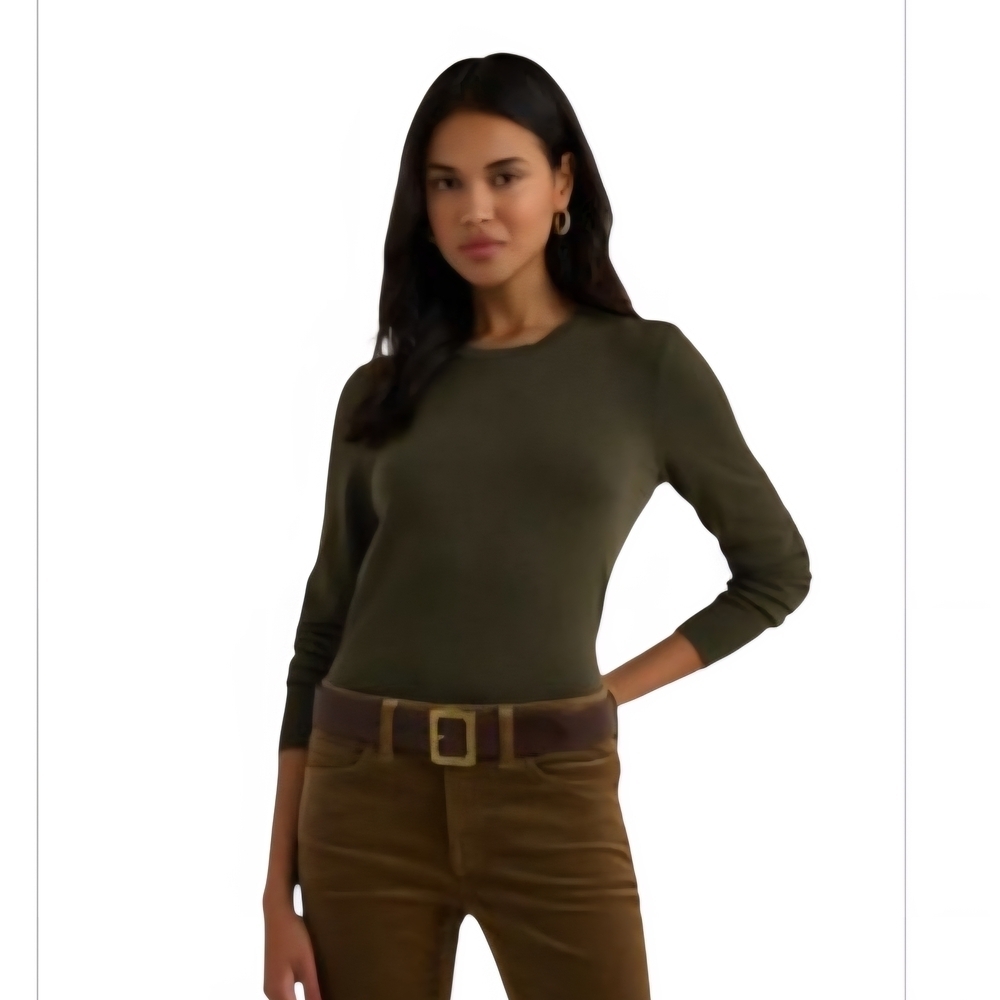 Express Olive Long Sleeve Women's Tee